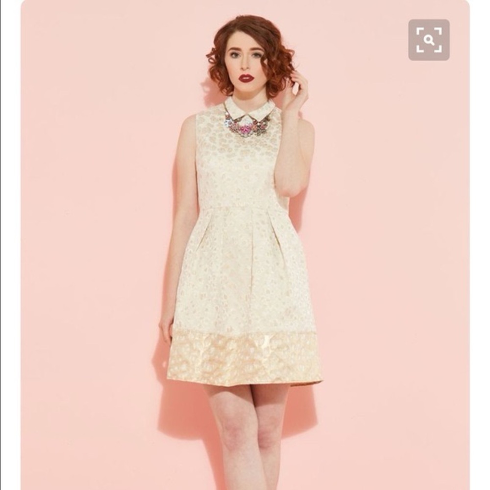 Erin erin fetherston Women's Carrie Blossom Jacquard Collar Dress size 4